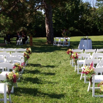 Outdoor wedding ceremony